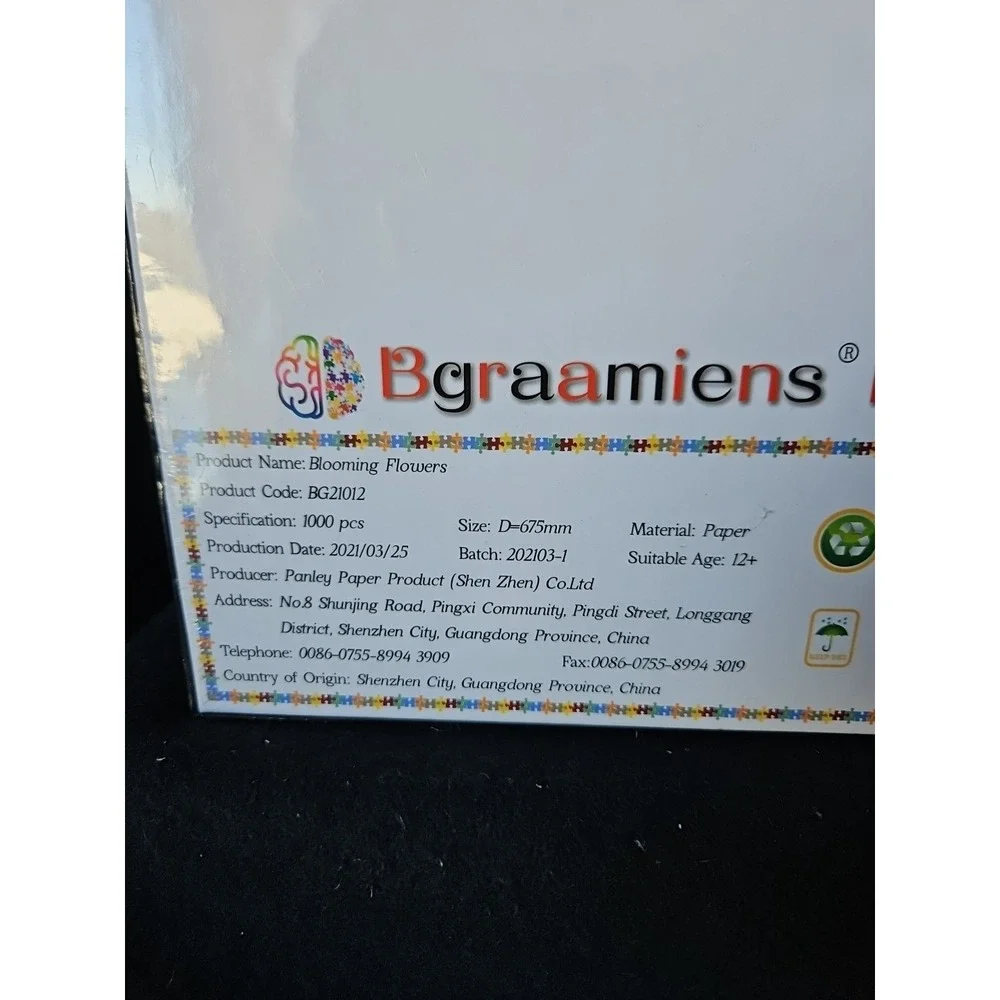 Bgraamiens Puzzle-BLOOMING FLOWERS--1000 Pieces Factory‎ Sealed